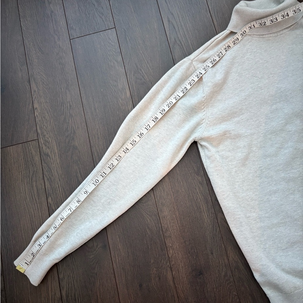 ZARA Essentials Light Grey Relaxed Fit Turtleneck Sweater XL - Picture 6 of 14
